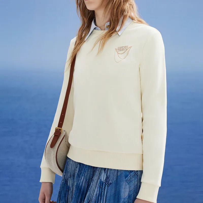 DKNY SS24 Sweatshirt Women's Beige-3