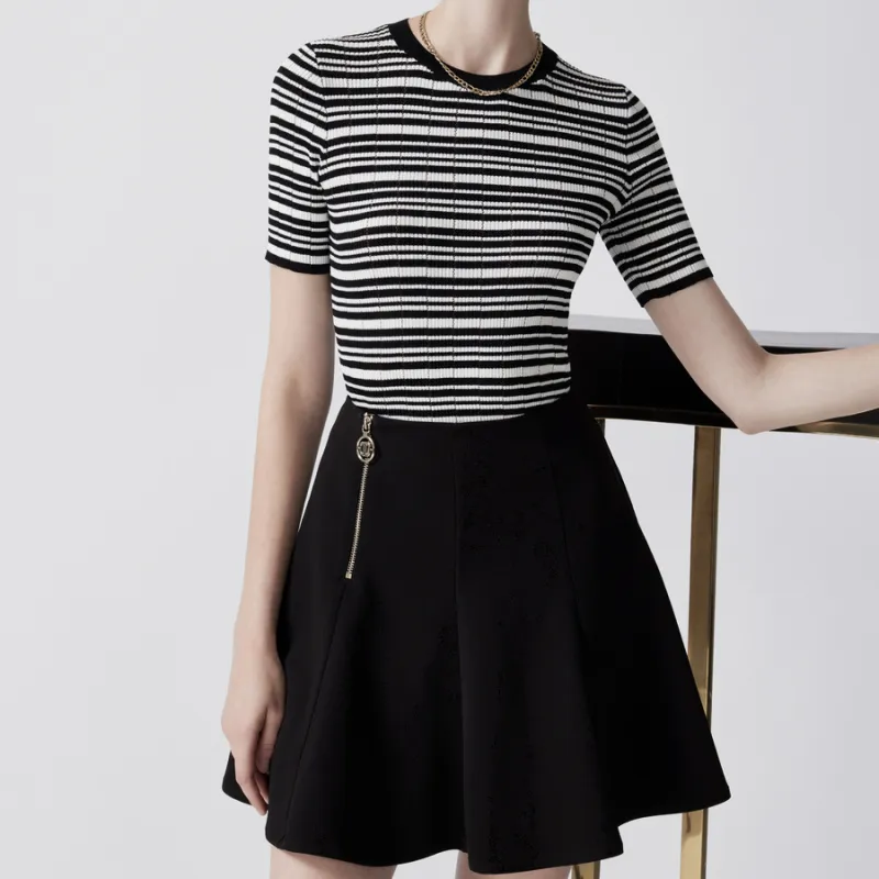 DKNY Casual Short Skirts Women's Black-1