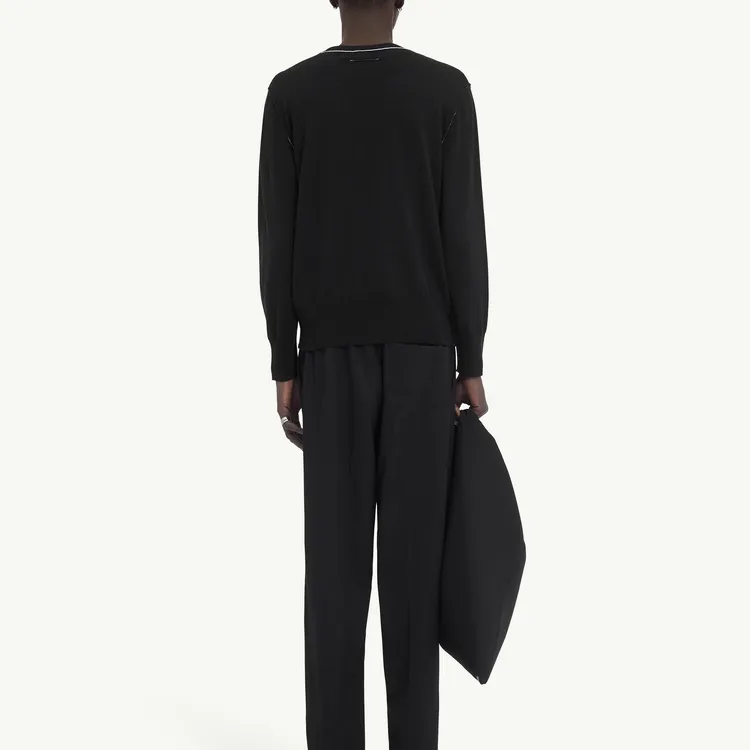 MM6 Maison Margiela Logo Patch Crewneck Jumper-3