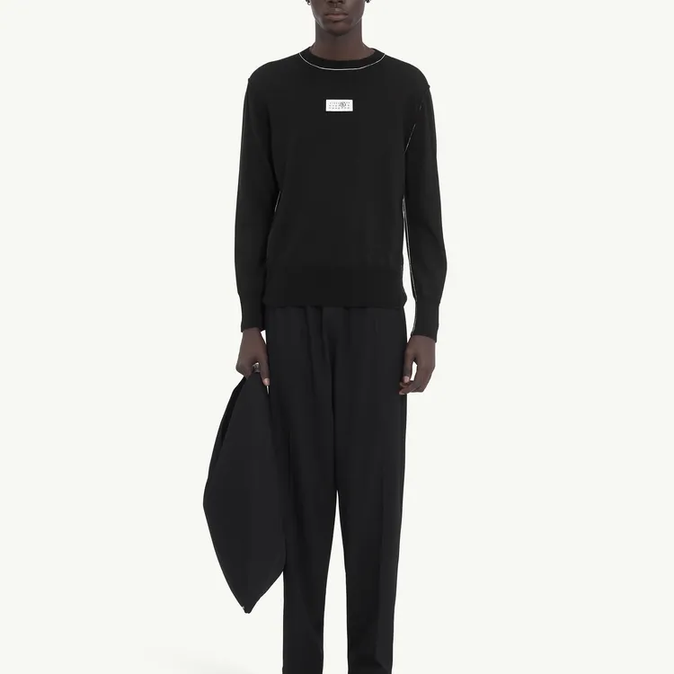 MM6 Maison Margiela Logo Patch Crewneck Jumper-2