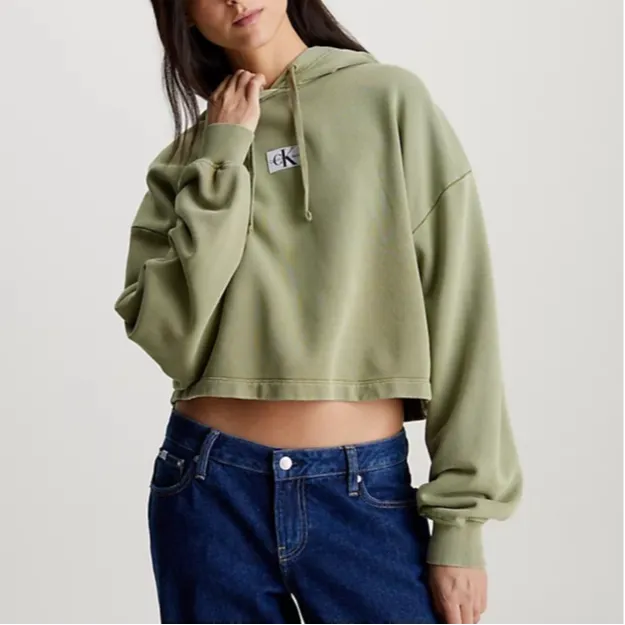 CALVIN KLEIN Sweatshirt Europe Version Women's Green-2