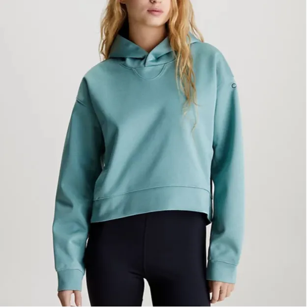 CALVIN KLEIN Sweatshirt Europe Version Women's Blue Green-2