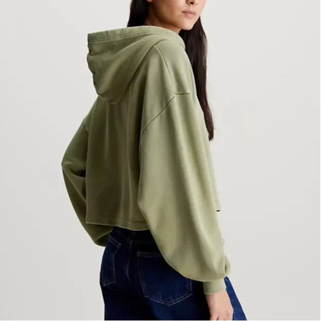 CALVIN KLEIN Sweatshirt Europe Version Women's Green-3