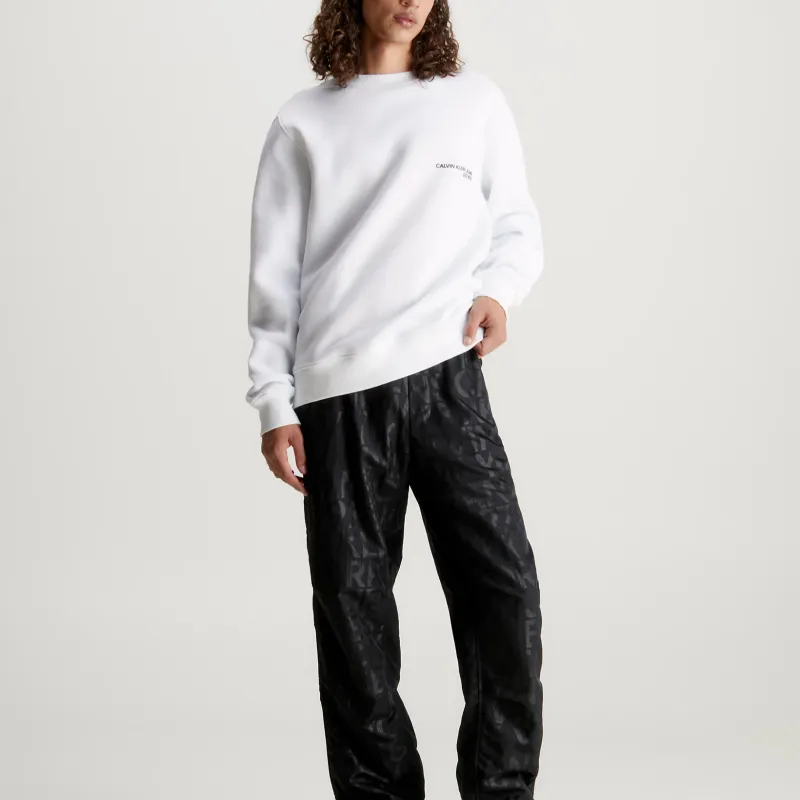 CALVIN KLEIN Sweatshirt Europe Version Men's Bright White-1