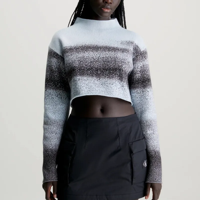 CALVIN KLEIN Knitwear Europe Version Women's Blue Black-2