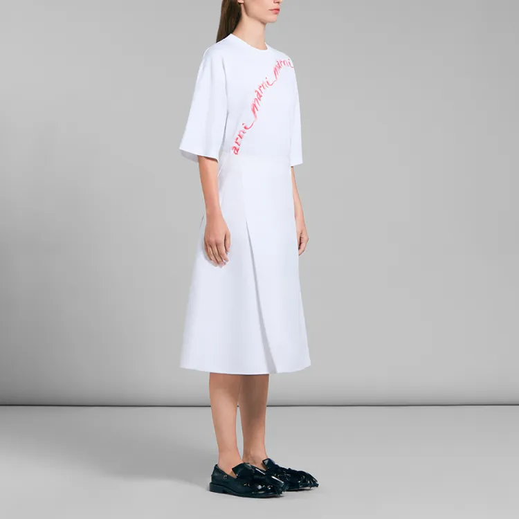 MARNI Maxi Pleated Cady Midi Skirt-3