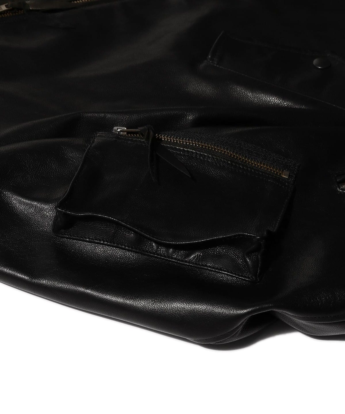 Beams FUTURE ARCHIVE Series Leather Jackets Men Black - POIZON