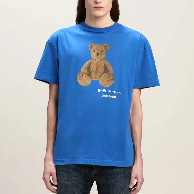 PALM ANGELS Bear In Mind Bear Printed Crewneck T Shirt-2