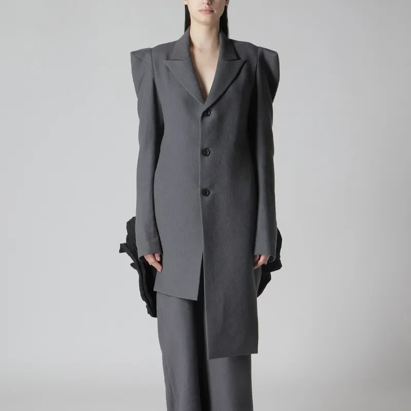 Yohji Yamamoto Asymmetric Single breasted Blazer-2