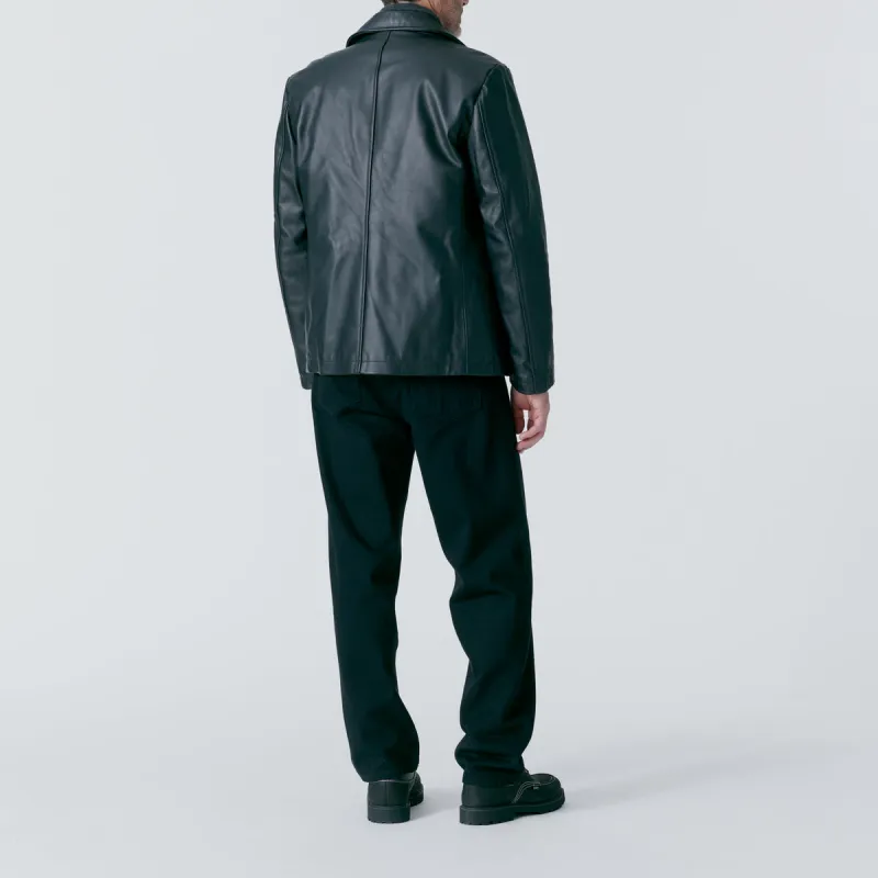 NOAH FW24 Leather Jacket Men's Black-3