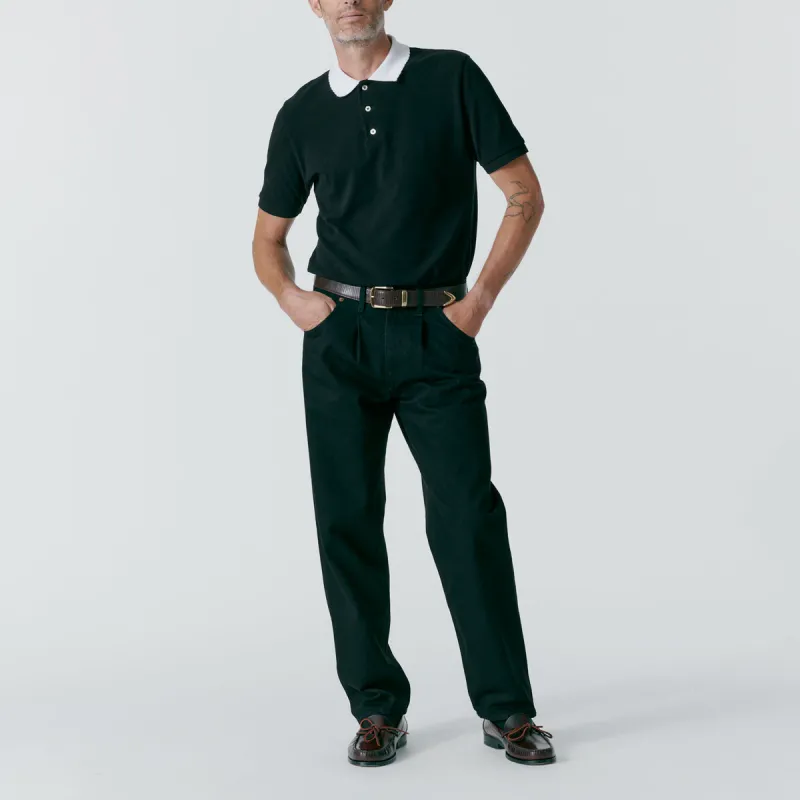 NOAH FW24 Polo Shirt Men's Black/White-1