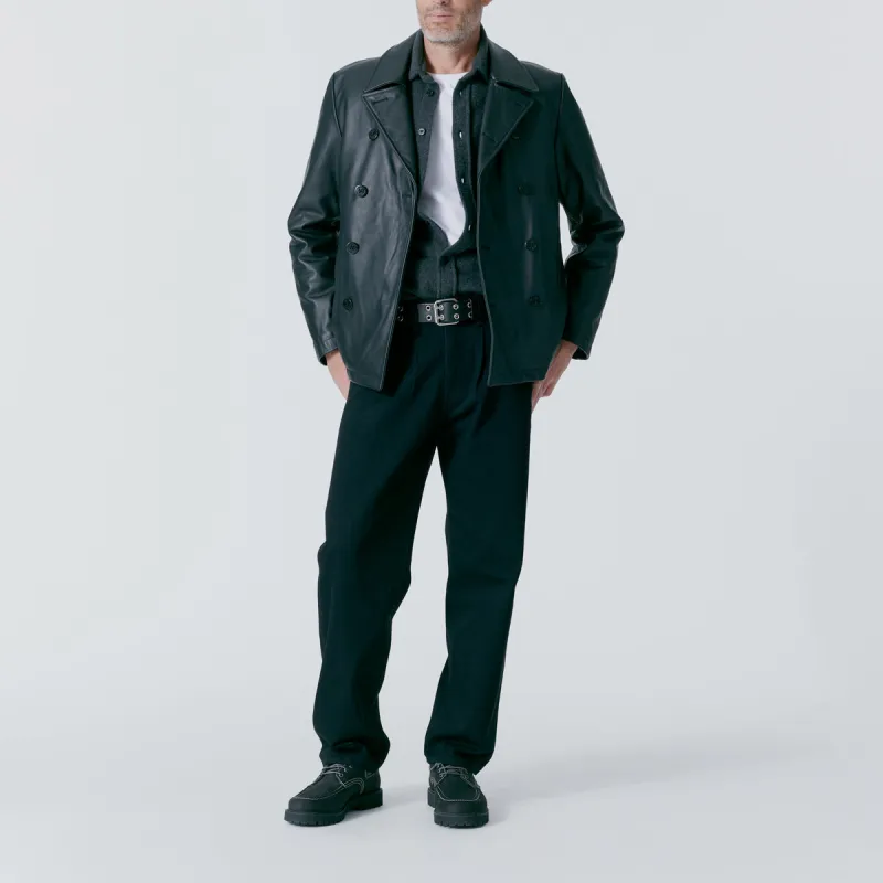 NOAH FW24 Leather Jacket Men's Black-2
