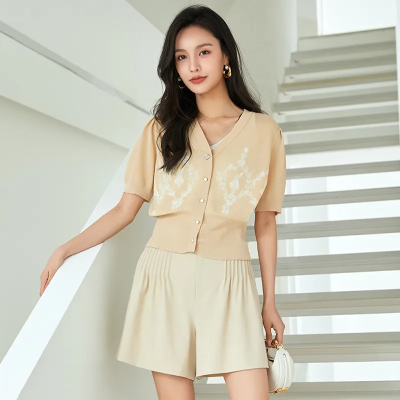 VILAN Knitwear Women's Milk Tea Beige-0