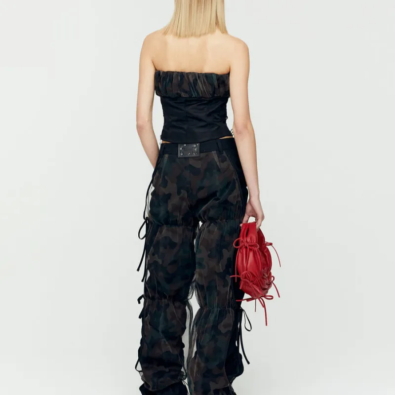 ANDERSSON BELL Isla Shirred Crop Bustier-4