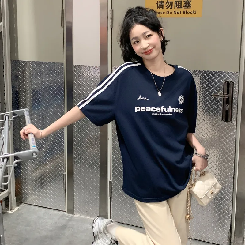 Tonlion T Shirt Women's Navy Blue-2