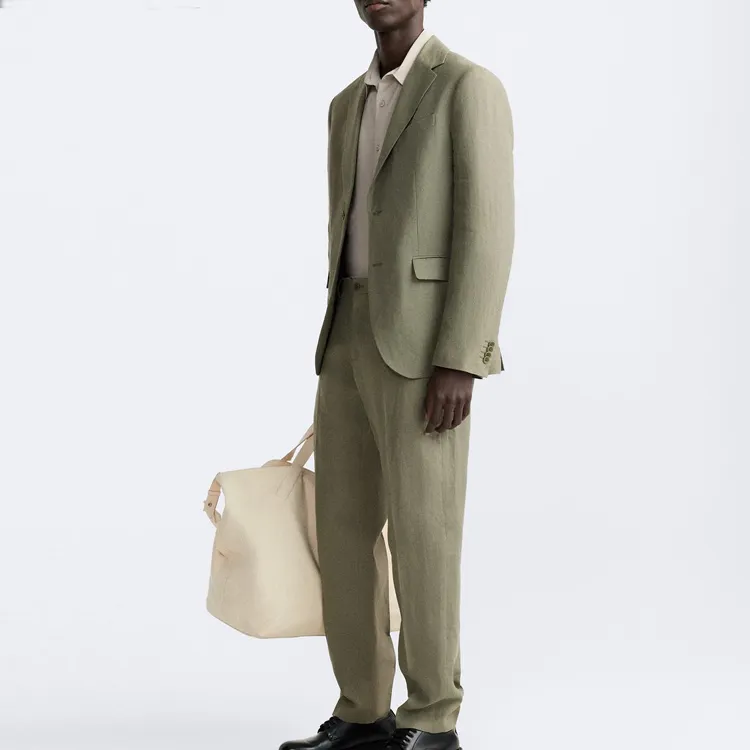 ZARA Suit Trousers Men Khaki-5