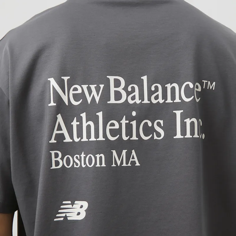New Balance T Shirt Unisex Charcoal Gray-6