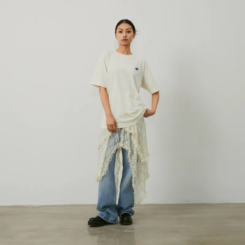 New Balance x PK SHEJISHILIANMINGKUAN Centripetal Life Illustration Series SS24 T Shirt Unisex Ecru-3