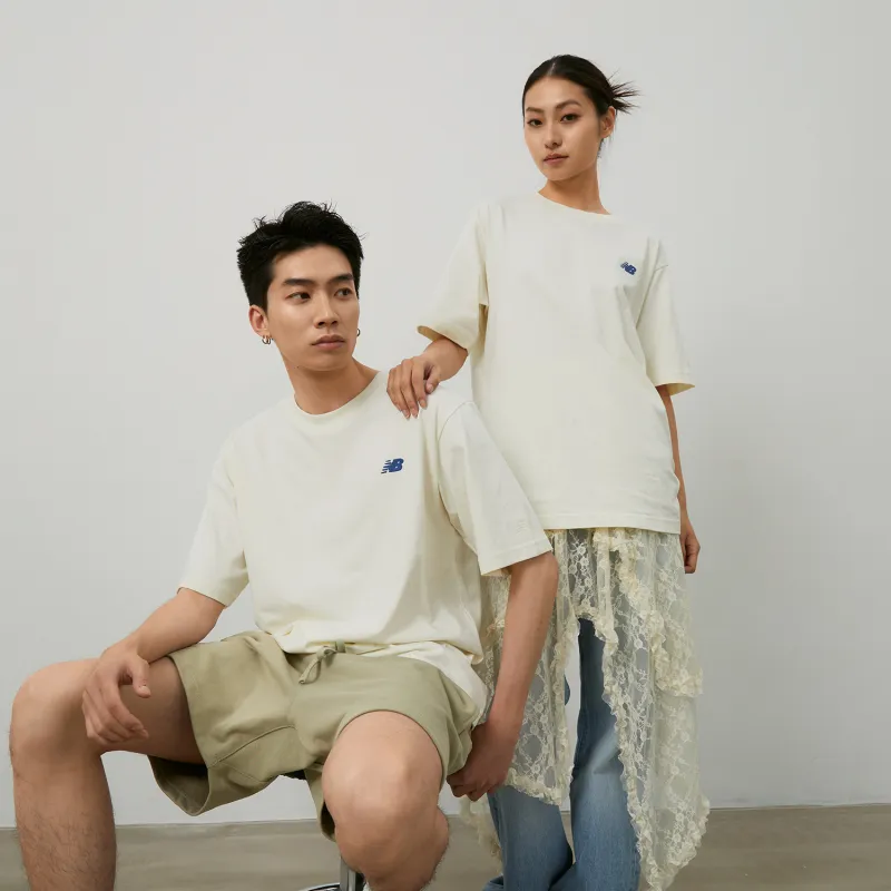New Balance x PK SHEJISHILIANMINGKUAN Centripetal Life Illustration Series SS24 T Shirt Unisex Ecru-8