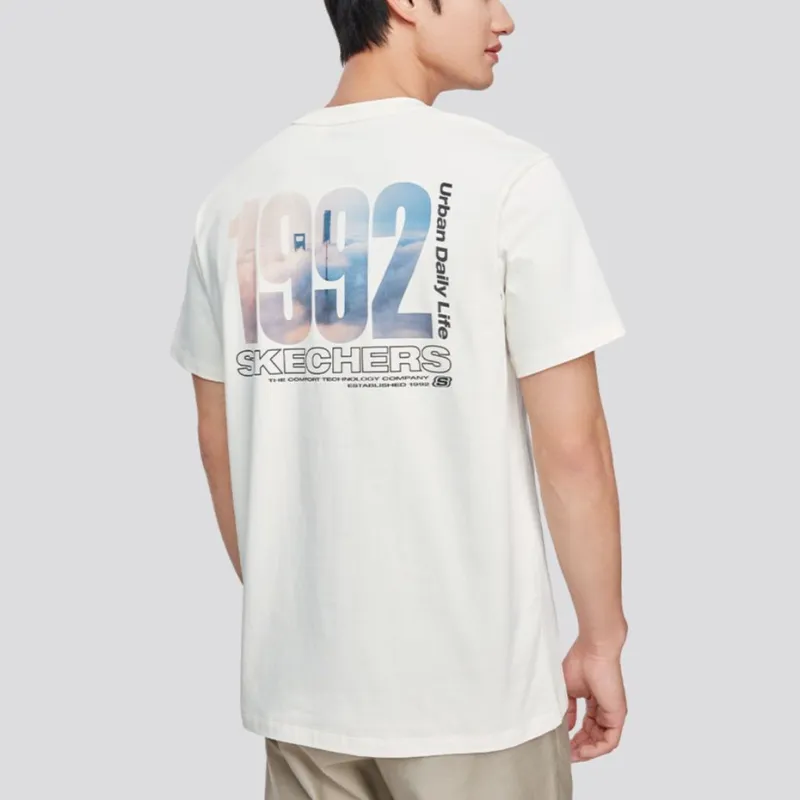 Skechers T Shirt Men's Marshmallow White-3