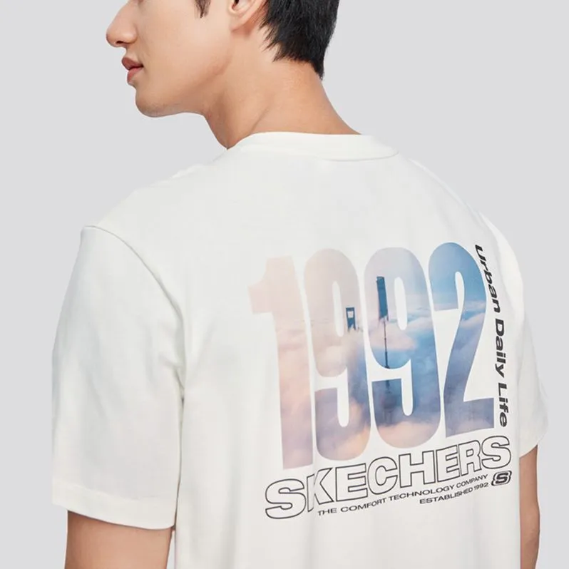 Skechers T Shirt Men's Marshmallow White-4