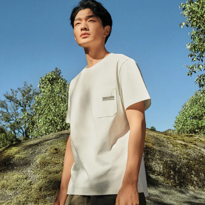 Skechers Wilderness Outdoor Collection Sorona T Shirt Men's Marshmallow White-4
