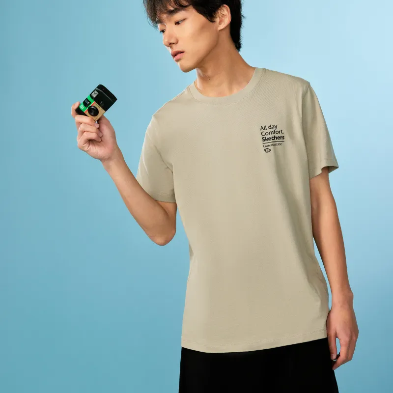 Skechers T Shirt Unisex Rock Beige-3