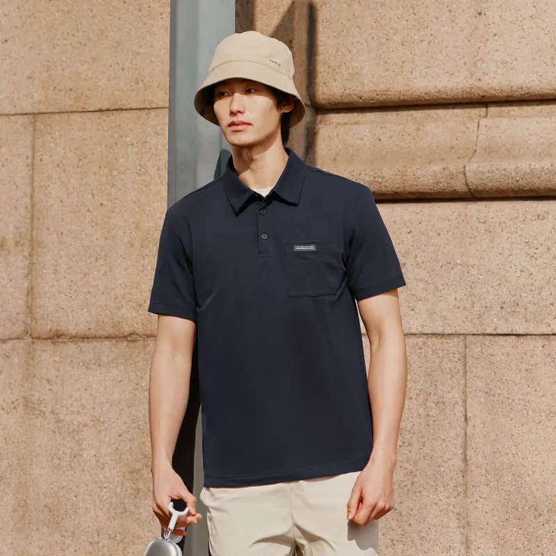 Skechers Polo Shirt Men's Navy Blue-3