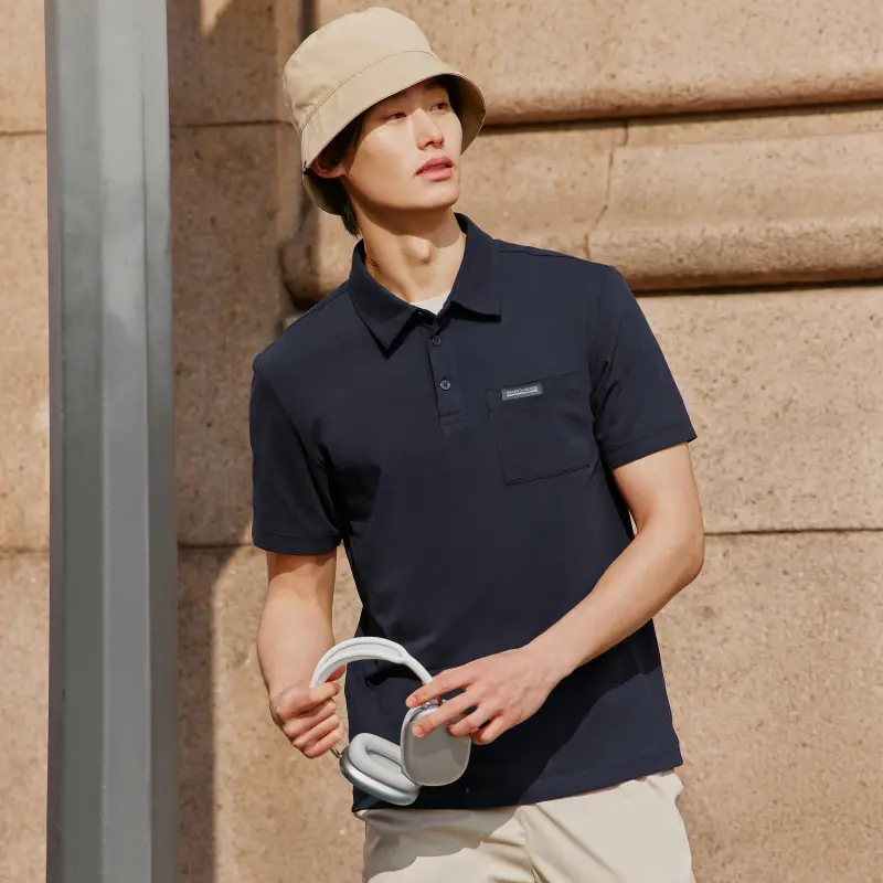 Skechers Polo Shirt Men's Navy Blue-4
