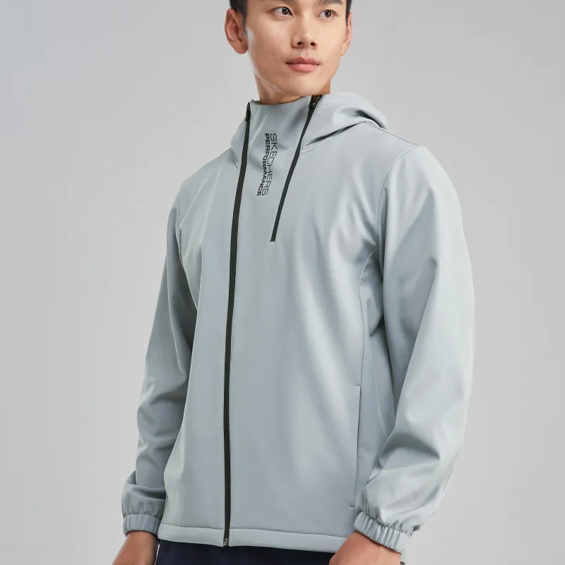 Skechers Waterproof, Thermal, Water Repellent Windbreaker Jacket Men's Cold Gray-3