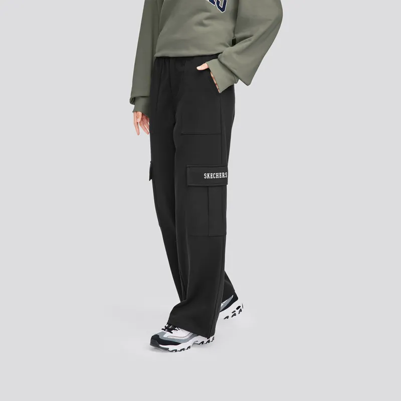 Skechers Loose Fit Cargo Pants Women's Black-3