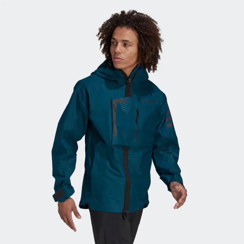 Adidas Water Resistant Windbreaker Jacket Men's Dark Green-4
