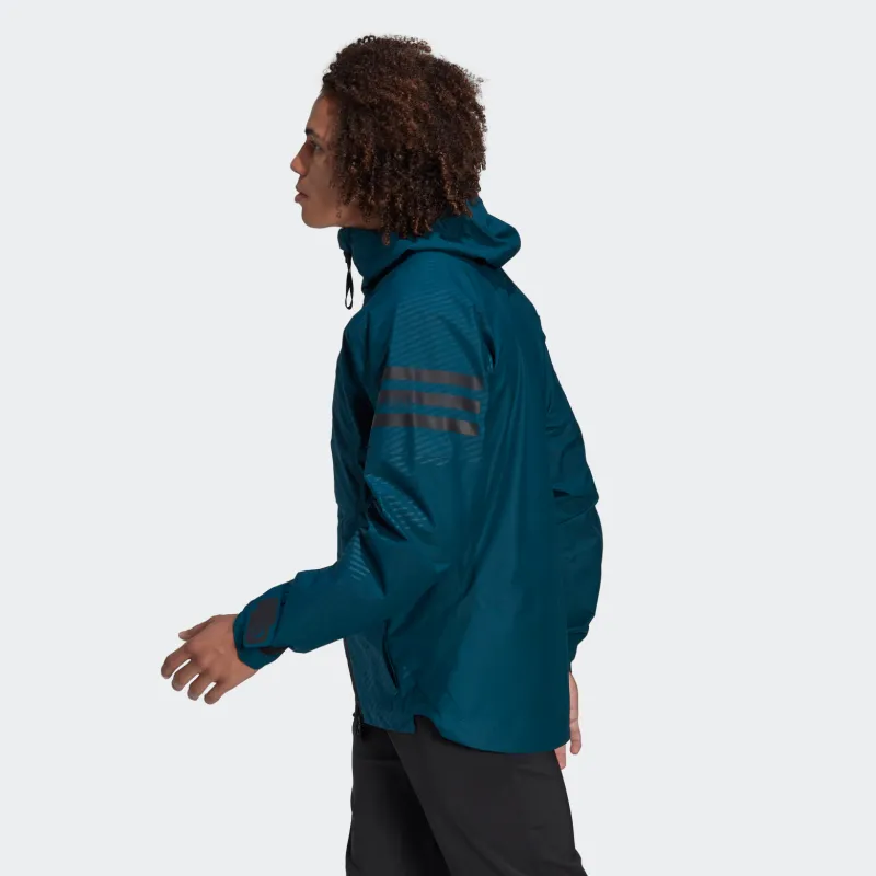 Adidas Water Resistant Windbreaker Jacket Men's Dark Green-2