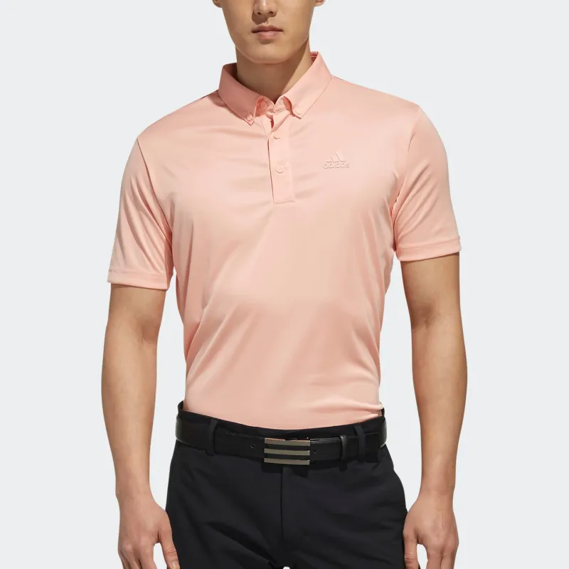 Adidas SS Golf Polo Shirt Men's Neon Pink Red-2