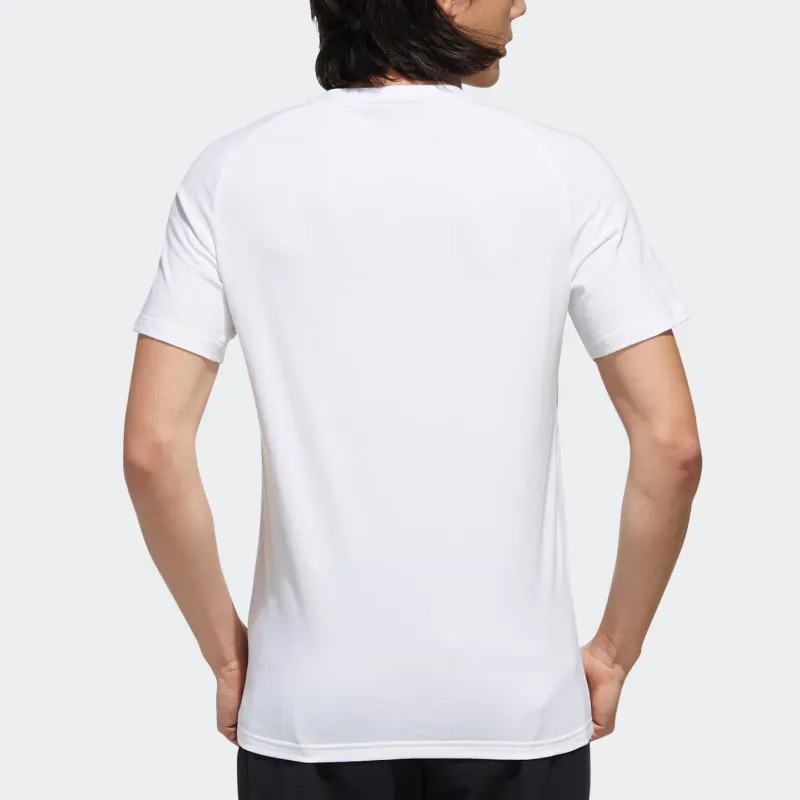 Adidas Neo FAV SLGN TEE2 T Shirt Men's White/Aqua Green-3