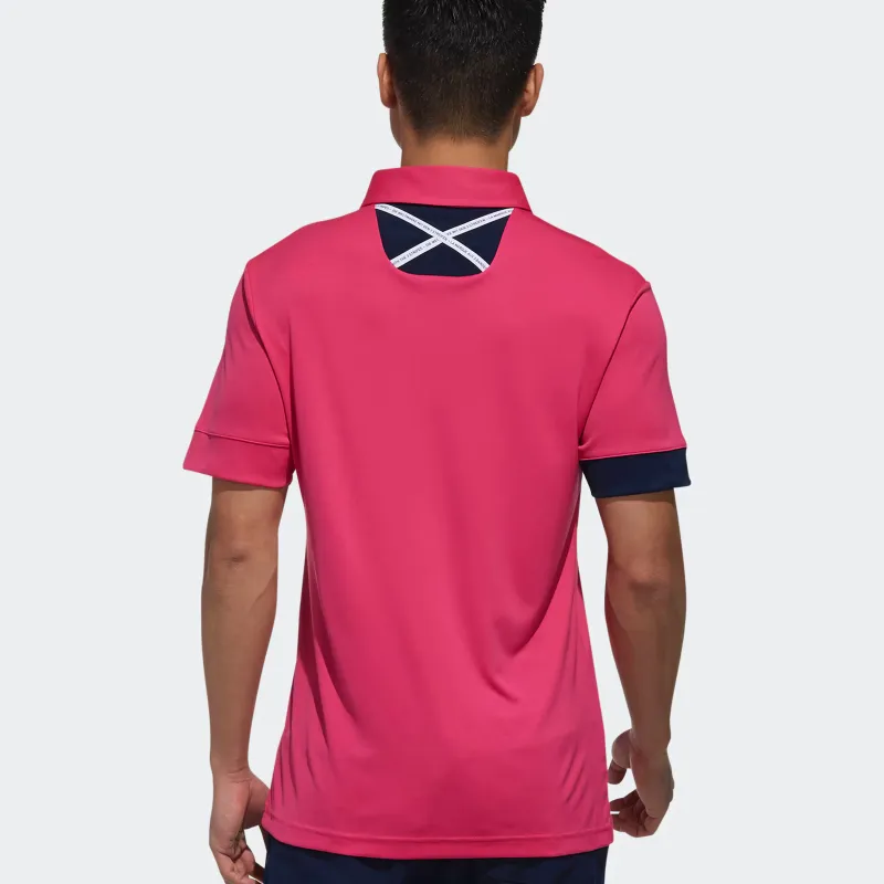 Adidas Adicross Polo Shirt Men's Peach Red-3