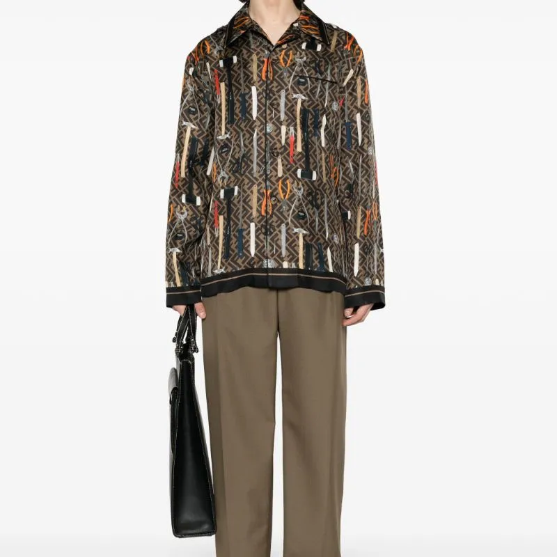 FENDI Graphic print Silk Shirt-2