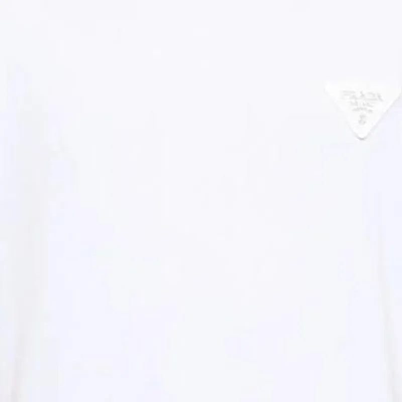 PRADA Logo Patch Crewneck T Shirt-4