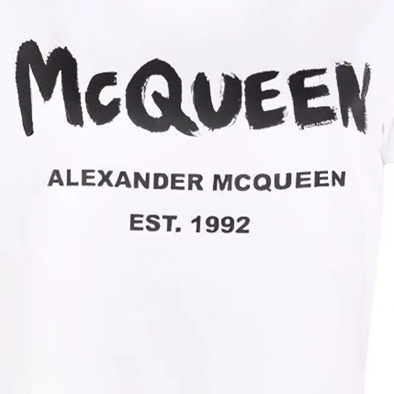 Alexander McQueen Logo Printed Crewneck T-Shirt-6