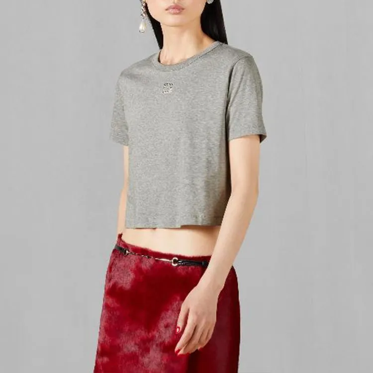 GUCCI G Embellished Cropped T-Shirt-1