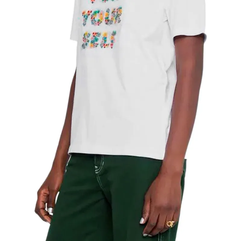 CHIARA FERRAGNI Slogan Printed Straight Hem T Shirt-2