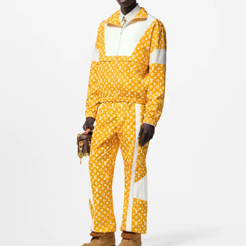 LOUIS VUITTON FW24 Knitted Sports Pants Men's Orange-1