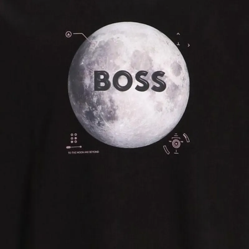 HUGO BOSS Moon print Cotton T shirt-5