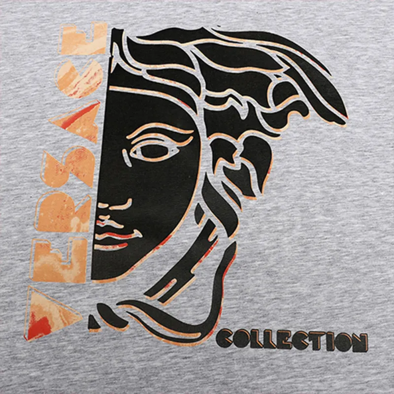 VERSACE T Shirts Men Gray-4