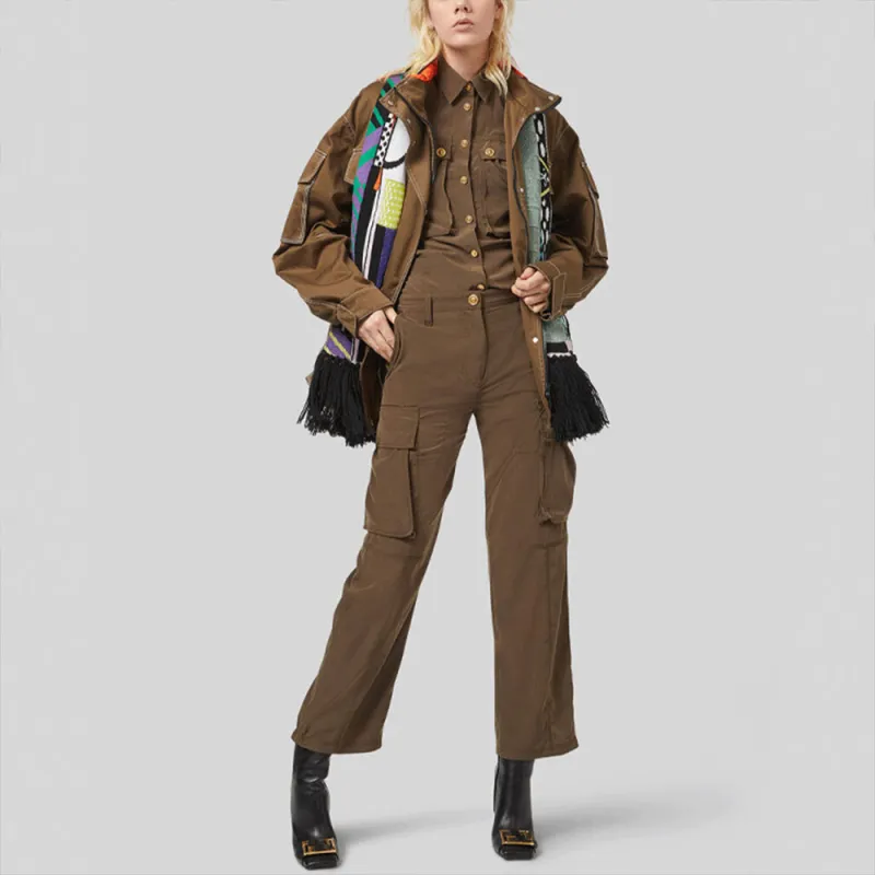 VERSACE Shirts Women's Brown-2