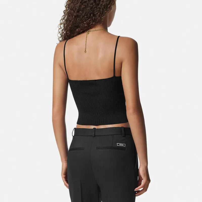 VERSACE Safety Pin Detailed Knitted Top-3