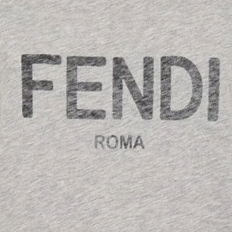 FENDI Logo Printed Crewneck T Shirt-4