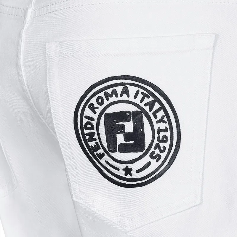 FENDI Jeans Men White-3
