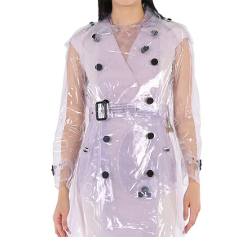 Burberry Trench Coats Women's Light Purple-1
