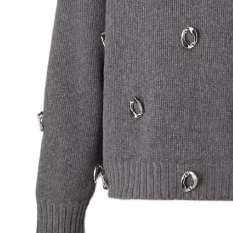 Burberry FW22 Cashmere Sweater Men's Gray-4